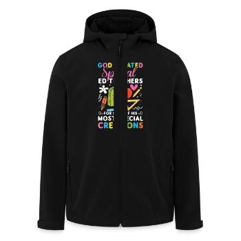 Gott Schuf Sonderpädagogen Für Einige Seiner - Recycelte Männer Softshell-Jacke von Stanley/Stella - Schwarz - Vorne - AI Model Male 185 light (185cm)