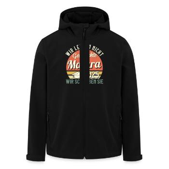 Matura 2025 WIR LERNEN NICHT Maturant Lustiges - Recycelte Männer Softshell-Jacke von Stanley/Stella - Schwarz - Vorne - AI Model Male 185 light (185cm)