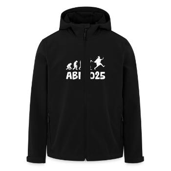 Abitur Lustig ABI 2025 Evolution Abitur - Recycelte Männer Softshell-Jacke von Stanley/Stella - Schwarz - Vorne - AI Model Male 185 light (185cm)