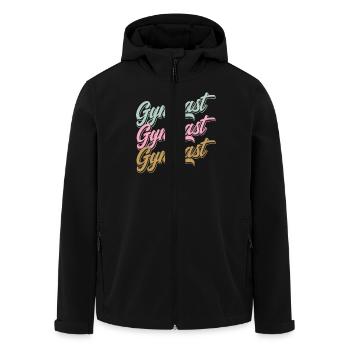 Lettrage de gymnaste pour les athlètes et - Veste softshell homme en polyester recyclé Stanley/Stella - noir - Devant - AI Model Male 185 light (185cm)