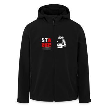 Abitur STABIL 2025 Abi Geschafft Lustiges - Recycelte Männer Softshell-Jacke von Stanley/Stella - Schwarz - Vorne - AI Model Male 185 light (185cm)