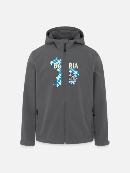 Bayern Deutschland Landkarte Edelweiß Souvenir - Recycelte Männer Softshell-Jacke von Stanley/Stella - Schwarz