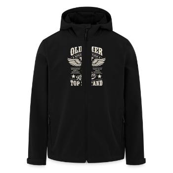 Oldtimer Baujahr 1981 - Geburtstag - Geschenk - Recycelte Männer Softshell-Jacke von Stanley/Stella - Schwarz - Vorne - AI Model Male 185 light (185cm)