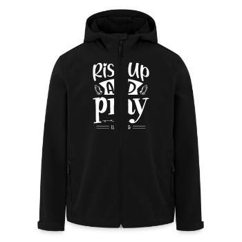 Levez-vous et priez - Veste softshell homme en polyester recyclé Stanley/Stella - noir - Devant - AI Model Male 185 light (185cm)