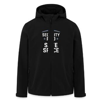 Private Security Professional Bodyguard Vip - Men’s Recycled Softshell Jacket by Stanley/Stella - black - Front - AI Model Male 185 light (185cm)