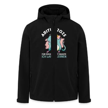 ABITUR 2025 FÜR DIESES SHIRT MUSSTE ICH LERNEN - Recycelte Männer Softshell-Jacke von Stanley/Stella - Schwarz - Vorne - AI Model Male 185 light (185cm)