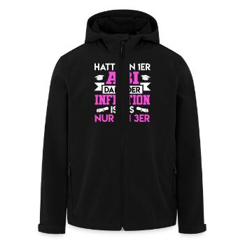 Abitur HATTE EIN 1ER ABI DANK DER INFLATION - Recycelte Männer Softshell-Jacke von Stanley/Stella - Schwarz - Vorne - AI Model Male 185 light (185cm)
