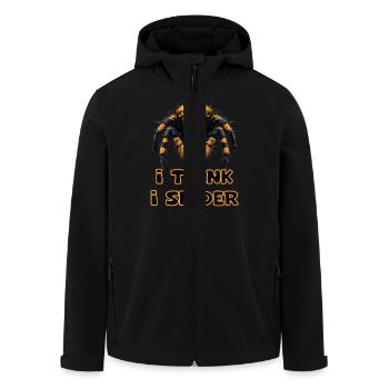 Drôle Je pense que je Spider Spider Danglais Humour - Veste softshell homme en polyester recyclé Stanley/Stella - noir - Devant - AI Model Male 185 light (185cm)