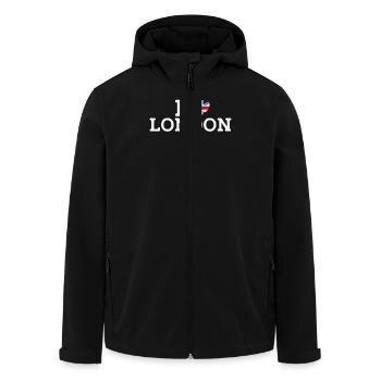 J’aime Londres Angleterre État Cool Royaume-Uni - Veste softshell homme en polyester recyclé Stanley/Stella - noir - Devant - AI Model Male 185 light (185cm)