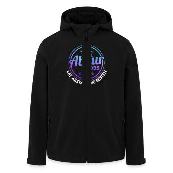 ABITUR 2025 MIT ABSTAND DIE BESTEN Lustiges - Recycelte Männer Softshell-Jacke von Stanley/Stella - Schwarz - Vorne - AI Model Male 185 light (185cm)