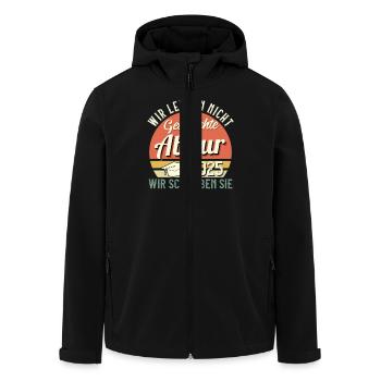 Abitur WIR LERNEN NICHT ABITUR 2025 Lustiges - Recycelte Männer Softshell-Jacke von Stanley/Stella - Schwarz - Vorne - AI Model Male 185 light (185cm)