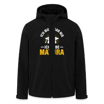 Matura Abschluss MUSS GAR NIX HAB MATURA Lustig - Recycelte Männer Softshell-Jacke von Stanley/Stella - Schwarz - Vorne - AI Model Male 185 light (185cm)