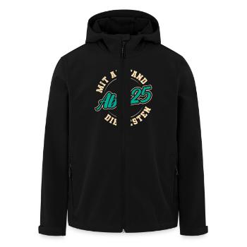 Abiturient ABI 2025 DIE BESTEN Lustiges Abi - Recycelte Männer Softshell-Jacke von Stanley/Stella - Schwarz - Vorne - AI Model Male 185 light (185cm)