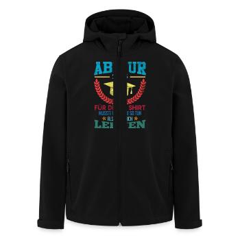 ABITUR 2025 FÜR DIESES SHIRT MUSSTE ICH LERNEN - Recycelte Männer Softshell-Jacke von Stanley/Stella - Schwarz - Vorne - AI Model Male 185 light (185cm)