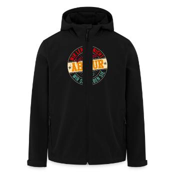 Abitur WIR LERNEN NICHT ABITUR 2025 Lustiges - Recycelte Männer Softshell-Jacke von Stanley/Stella - Schwarz - Vorne - AI Model Male 185 light (185cm)
