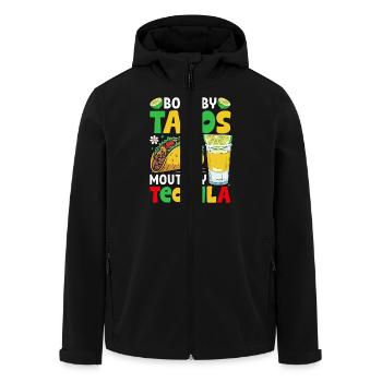 Tacos Tequila - Recycelte Männer Softshell-Jacke von Stanley/Stella - Schwarz - Vorne - AI Model Male 185 light (185cm)