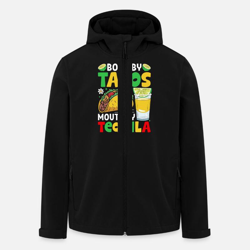Tacos Tequila - Men’s Recycled Softshell Jacket by Stanley/Stella - black