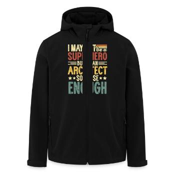 Architekt - Recycelte Männer Softshell-Jacke von Stanley/Stella - Schwarz - Vorne - AI Model Male 185 light (185cm)