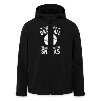Lustiger Baseball Schwester Spruch - Recycelte Männer Softshell-Jacke von Stanley/Stella - Schwarz - Vorne - AI Model Male 185 light (185cm)