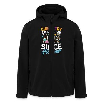 Chemistry Breaking For Ages STEM Education - Men’s Recycled Softshell Jacket by Stanley/Stella - black - Front - AI Model Male 185 light (185cm)