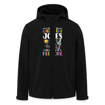 Chemistry Jokes: STEM Education for School - Men’s Recycled Softshell Jacket by Stanley/Stella - black - Front - AI Model Male 185 light (185cm)