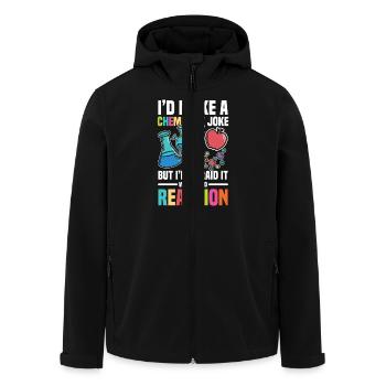 I'd make a chemistry joke but - Men’s Recycled Softshell Jacket by Stanley/Stella - black - Front - AI Model Male 185 light (185cm)