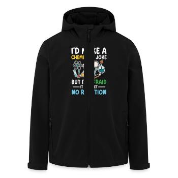 I'd make a chemistry joke, but I have - Men’s Recycled Softshell Jacket by Stanley/Stella - black - Front - AI Model Male 185 light (185cm)