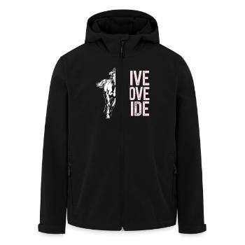 Live Love Ride Cheval Motif Cavalier - Veste softshell homme en polyester recyclé Stanley/Stella - noir - Devant - AI Model Male 185 light (185cm)