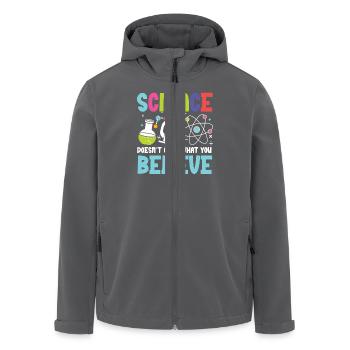 Science is Independent: Promoting STEM Education - Men’s Recycled Softshell Jacket by Stanley/Stella - anthracite - Front - AI Model Male 185 light (185cm)