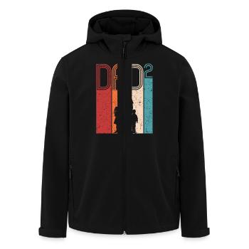 Dad Hoch 2 Vater Tochter Sohn Papa Geschenk - Recycelte Männer Softshell-Jacke von Stanley/Stella - Schwarz - Vorne - AI Model Male 185 light (185cm)