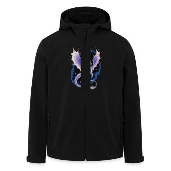 Drache in der Galaxy - Recycelte Männer Softshell-Jacke von Stanley/Stella - Schwarz - Vorne - AI Model Male 185 light (185cm)