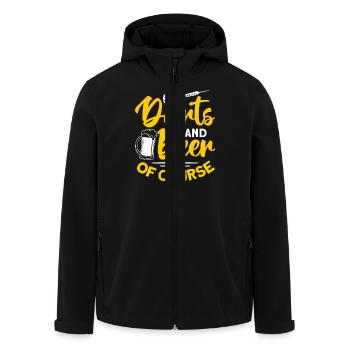 Dart Dartspieler Dartspiel Herren - Recycelte Männer Softshell-Jacke von Stanley/Stella - Schwarz - Vorne - AI Model Male 185 light (185cm)