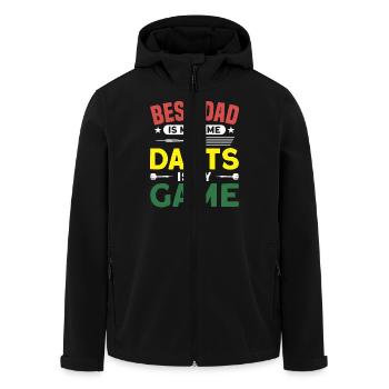 Dart Dartspieler Dartspiel Herren - Recycelte Männer Softshell-Jacke von Stanley/Stella - Schwarz - Vorne - AI Model Male 185 light (185cm)
