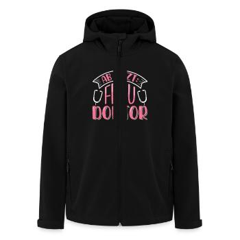 Doktorarbeit AB JETZT BITTE FRAU DOKTOR Lustiges - Recycelte Männer Softshell-Jacke von Stanley/Stella - Schwarz - Vorne - AI Model Male 185 light (185cm)