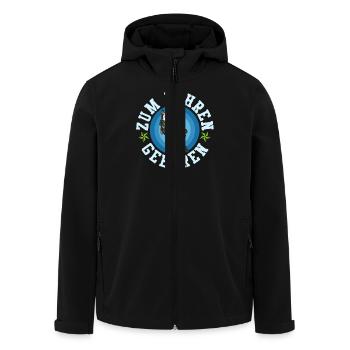 Radfahrer ZUM FAHREN GEBOREN Radler Lustiges - Recycelte Männer Softshell-Jacke von Stanley/Stella - Schwarz - Vorne - AI Model Male 185 light (185cm)