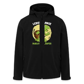 Läufer LEBENSLANGE MARATHON LÄUFER Lustiges - Recycelte Männer Softshell-Jacke von Stanley/Stella - Schwarz - Vorne - AI Model Male 185 light (185cm)