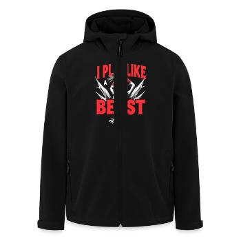 Joueuse de rugby Fan féminine Fan avec - Veste softshell homme en polyester recyclé Stanley/Stella - noir - Devant - AI Model Male 185 light (185cm)