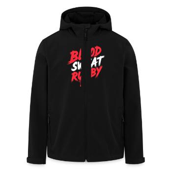Joueuse de rugby Fan féminine Fan avec - Veste softshell homme en polyester recyclé Stanley/Stella - noir - Devant - AI Model Male 185 light (185cm)