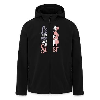 Autismus -geschwister - Recycelte Männer Softshell-Jacke von Stanley/Stella - Schwarz - Vorne - AI Model Male 185 light (185cm)
