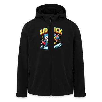 Frères et sœurs autistes - Veste softshell homme en polyester recyclé Stanley/Stella - noir - Devant - AI Model Male 185 light (185cm)