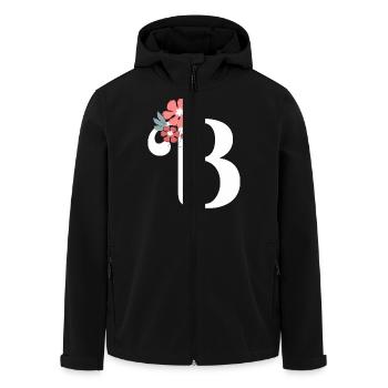 Buchstabe b Minimalistische Blumen - Recycelte Männer Softshell-Jacke von Stanley/Stella - Schwarz - Vorne - AI Model Male 185 light (185cm)