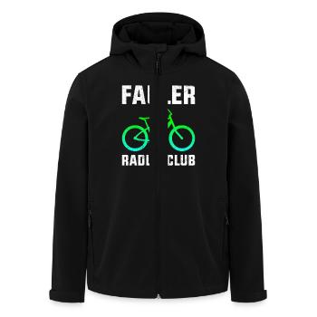 Elektro Fahrrad FAULER RADLERCLUB Lustiges - Recycelte Männer Softshell-Jacke von Stanley/Stella - Schwarz - Vorne - AI Model Male 185 light (185cm)