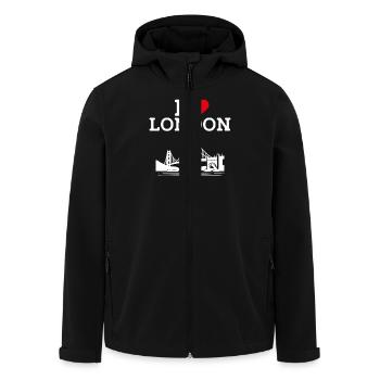 J’aime Londres Golden Gate Cool Royaume-Uni Jeu de mots - Veste softshell homme en polyester recyclé Stanley/Stella - noir - Devant - AI Model Male 185 light (185cm)
