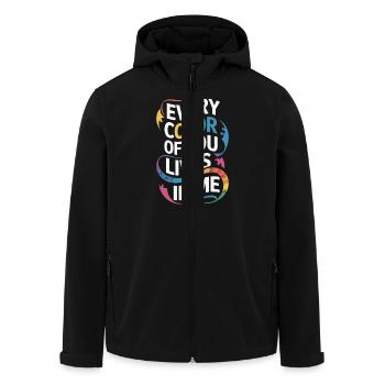 Frères et sœurs autistes - Veste softshell homme en polyester recyclé Stanley/Stella - noir - Devant - AI Model Male 185 light (185cm)