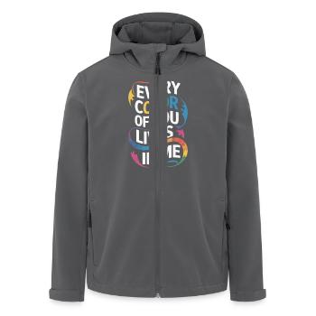 Autismus -geschwister - Recycelte Männer Softshell-Jacke von Stanley/Stella - Anthrazit - Vorne - AI Model Male 185 light (185cm)