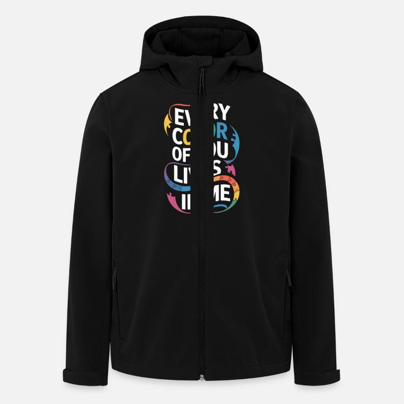 Frères et sœurs autistes - Veste softshell homme en polyester recyclé Stanley/Stella - noir