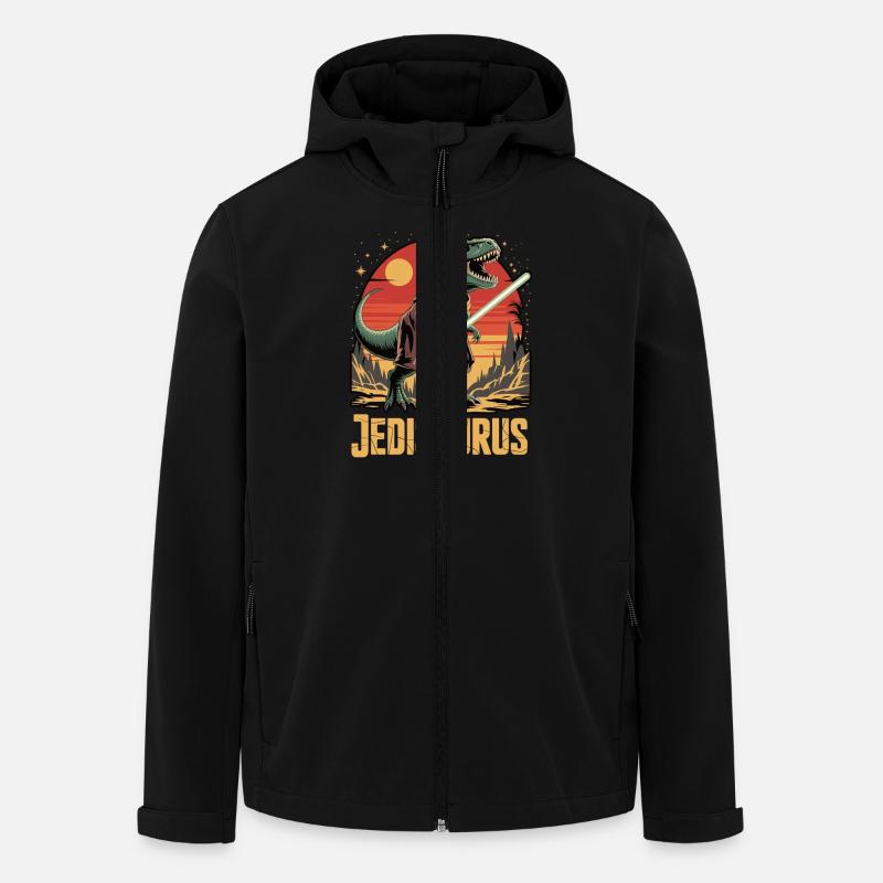 Jedisaurus - Recycelte Männer Softshell-Jacke von Stanley/Stella - Schwarz