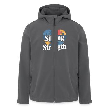 Frères et sœurs autistes - Veste softshell homme en polyester recyclé Stanley/Stella - charbon - Devant - AI Model Male 185 light (185cm)