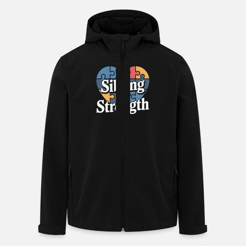 Frères et sœurs autistes - Veste softshell homme en polyester recyclé Stanley/Stella - noir