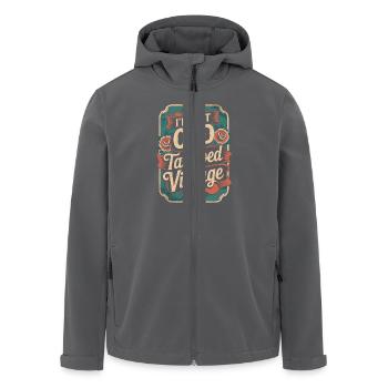 Des personnes âgées tatouées vieillissant fièrement, - Veste softshell homme en polyester recyclé Stanley/Stella - charbon - Devant - AI Model Male 185 light (185cm)